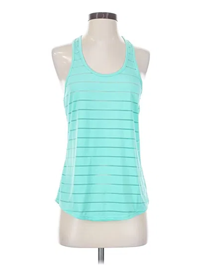 Pre-owned Zyia Active Tank Top Teal Halter Neckline Tops