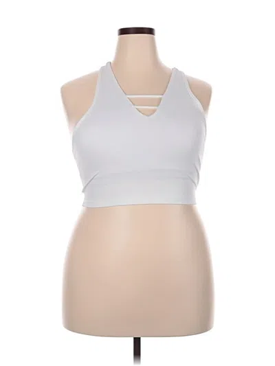 Pre-owned Zyia Active Tank Top White Halter Neckline Tops