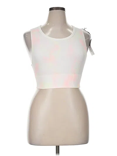 Pre-owned Zyia Active Tank Top White Halter Neckline Tops