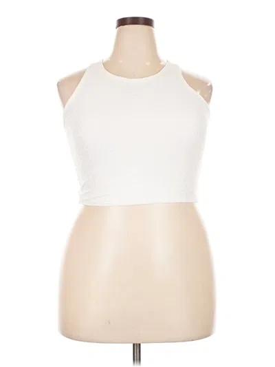 Pre-owned Zyia Active Tank Top White Halter Neckline Tops