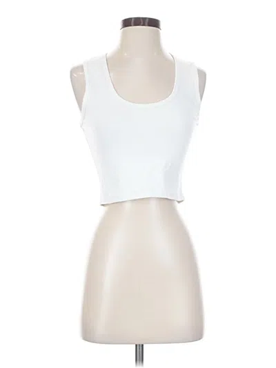 Pre-owned Zyia Active Tank Top White Strapless Neckline Tops
