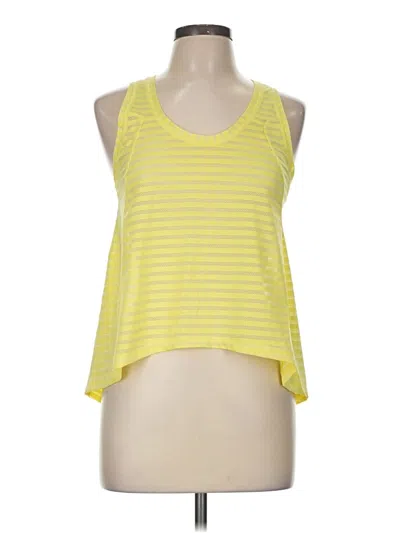 Pre-owned Zyia Active Tank Top Yellow Halter Neckline Tops