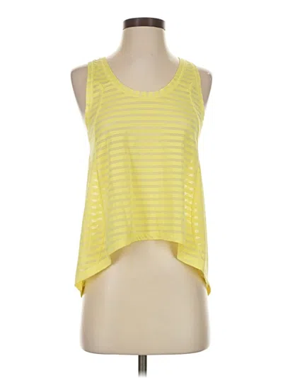 Pre-owned Zyia Active Tank Top Yellow Halter Neckline Tops