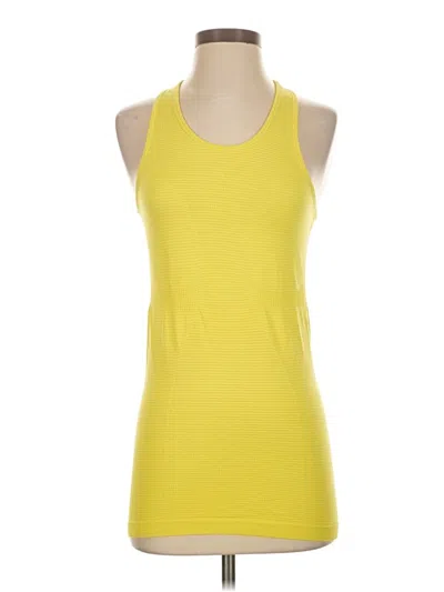 Pre-owned Zyia Active Tank Top Yellow Halter Neckline Tops
