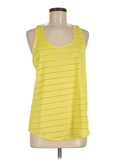 Pre-owned Zyia Active Tank Top Yellow Halter Neckline Tops