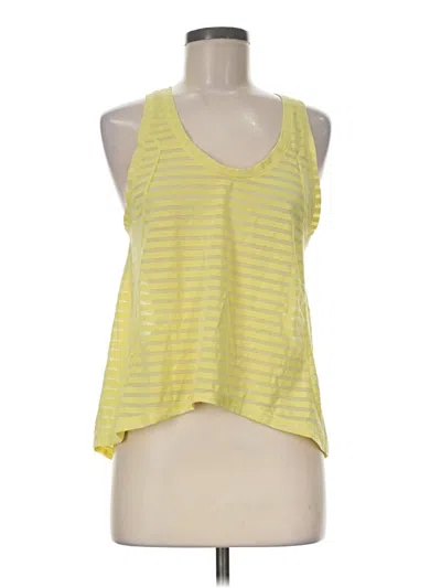 Pre-owned Zyia Active Tank Top Yellow Halter Neckline Tops