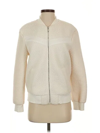 Pre-owned Zyia Active Track Jacket In Ivory