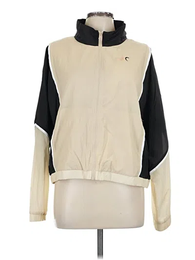 Pre-owned Zyia Active Track Jacket In White