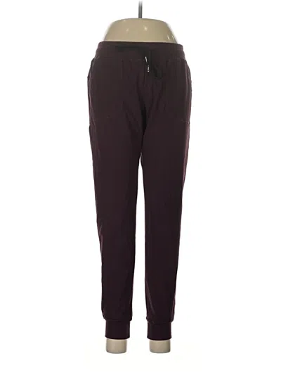 Pre-owned Zyia Active Track Pants In Burgundy