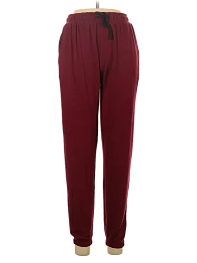 Pre-owned Zyia Active Track Pants In Burgundy