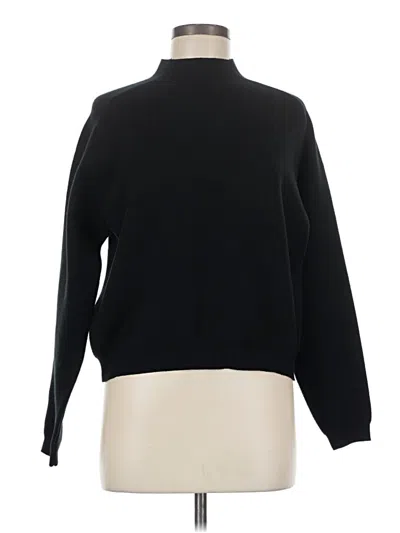 Pre-owned Zyia Active Turtleneck Sweater In Black