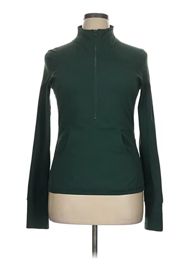 Pre-owned Zyia Active Turtleneck Sweater In Green
