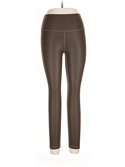 Pre-owned Zyia Active Yoga Pants In Brown