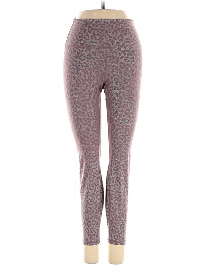 Pre-owned Zyia Active Yoga Pants In Burgundy