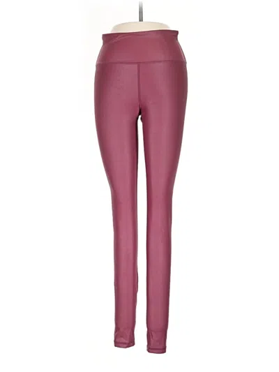 Pre-owned Zyia Active Yoga Pants In Burgundy