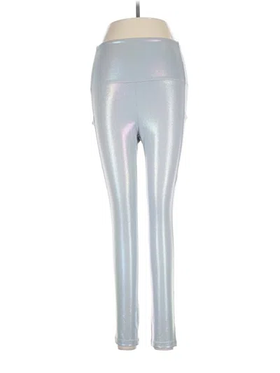 Pre-owned Zyia Active Yoga Pants In Silver