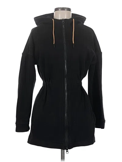 Pre-owned Zyia Active Zip Up Hoodie In Black