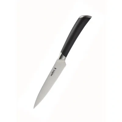 Zyliss Comfort Pro 4.5" Serrated Paring Knife - Ice Hardened German Steel Kitchen Cutlery , Black/stainless