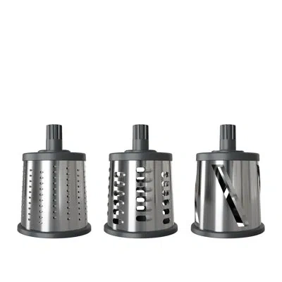 Zyliss Gourmet Drum Grater Set With 3 Drums In Gray