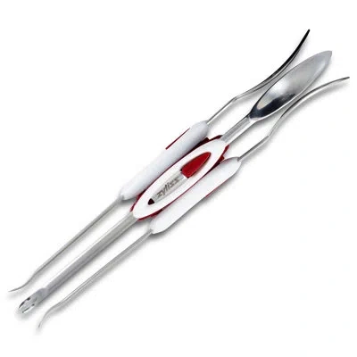 Zyliss Seafood Picks - Seafood Spoon & Fork In Gray;red