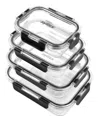 Zyliss Set Of 8 Glass Storage Container In Clear