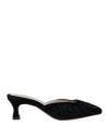 Zyne Woman Mules & Clogs Black Size 8 Textile Fibers