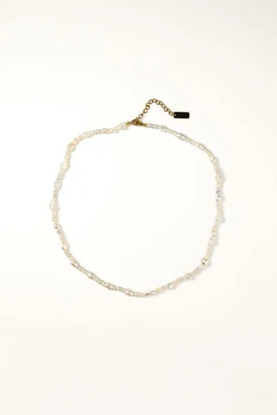 Zynnia Collective Dew Pearl Necklace In Metallic
