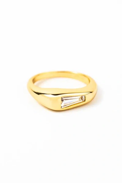 Zynnia Collective Facet Ring In Gold
