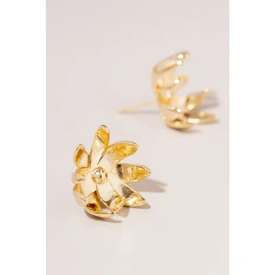 Zynnia Collective Full Bloom Studs In Gold