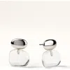 Zynnia Collective Pebble Stack Studs In Metallic