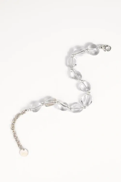 Zynnia Collective See Through Pebble Bracelet In Metallic