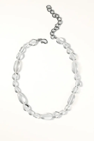 Zynnia Collective See Through Pebble Necklace In Neutral
