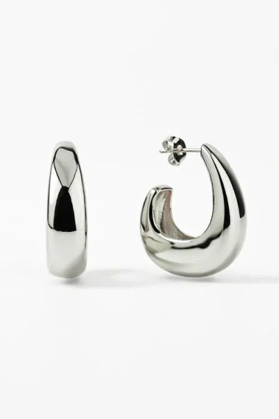 Zynnia Collective Studio Hoops In Metallic