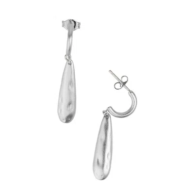 Zynnia Collective Women's Everyday Teardrop Dangles Silver