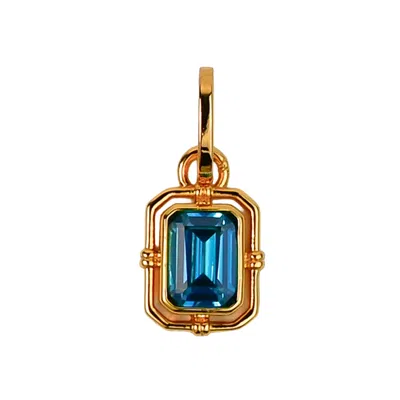 Zynnia Collective Women's Gold / Blue December/blue Topaz Birthstone Charm