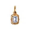 Zynnia Collective Women's Gold / Blue March/ Aquamarine Birthstone Charm In Gold
