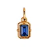 Zynnia Collective Women's Gold / Blue December/blue Topaz Birthstone Charm In Blue
