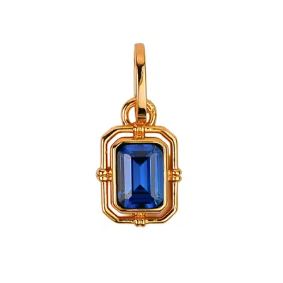 ZYNNIA COLLECTIVE WOMEN'S GOLD / BLUE SEPTEMBER/SAPPHIRE BIRTHSTONE CHARM