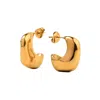Zynnia Collective Women's Gold Fluid Hoops In Gold