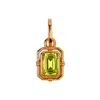 Zynnia Collective Women's Gold / Green August Peridot Birthstone Charm In Gold