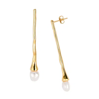 Zynnia Collective Women's Gold Long Bud Earrings