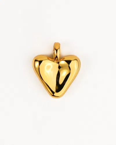 Zynnia Collective Women's Gold Puffy Heart Charm