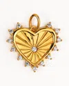 Zynnia Collective Women's Gold Ray Of Sunshine Heart Charm In Gold