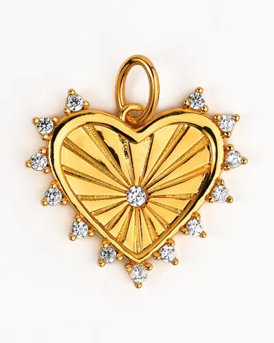 Zynnia Collective Women's Gold Ray Of Sunshine Heart Charm