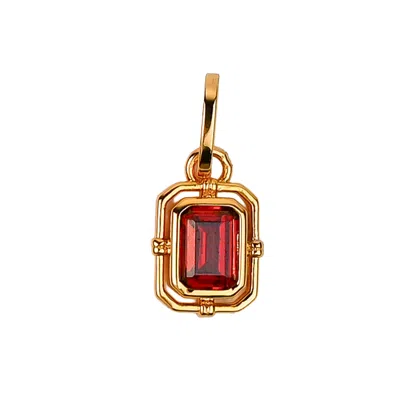 Zynnia Collective Women's Gold / Red January/ Garnet Birthstone Charm
