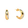 Zynnia Collective Women's Gold / Silver Two Tone Slit Hoops