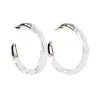 Zynnia Collective Women's Mega Bare Hoops Silver In Silver
