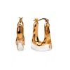 Zynnia Collective Women's Neutrals / Gold See Through Hoops Gold In Gold