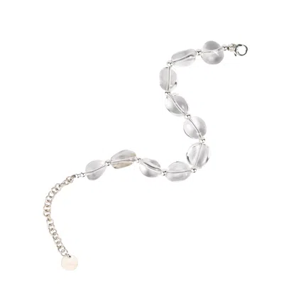 Zynnia Collective Women's White / Silver / Neutrals See Through Pebble Bracelet