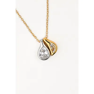 Zynnia Collective Ying-yang Pendant Necklace In Gold